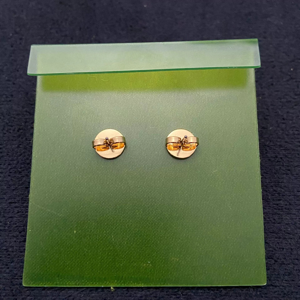 Tory Burch Letter Rhinestone Earrings - Picture 2 of 6